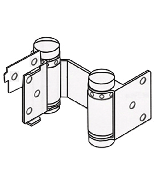 Louvered Door Double Acting Spring Hinge with Hold Open, Pair, Bommer 1514H