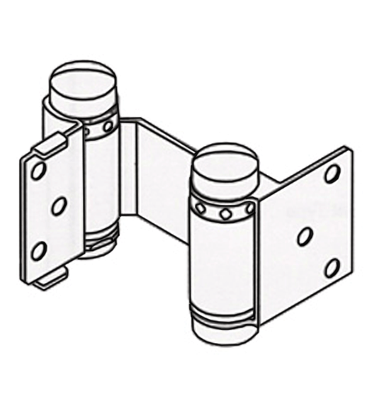 Louvered Door Double Acting Spring Hinge, Pair, Bommer 1514
