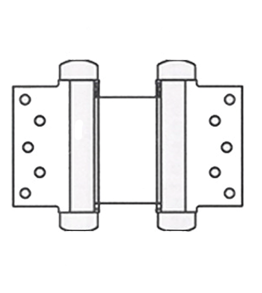 7 Inch Half Surface Double Acting Spring Hinge, Pair, Bommer 30237
