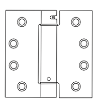 4-1/2 x 4 x Square Corners Spring Hinge, Pair, Bommer LB4310C-454