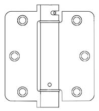 3-1/2 x 3-1/2  x 1/4 Radius Heavy Duty Spring Hinge, Pair, Bommer LB4311C-350