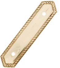 Rope Backplate for 3 inch or 3-1/2 inch Cabinet Pulls, RK International BP-7814