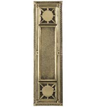 Nantucket Solid Brass Push Plate, Brass Accents A04-P7200