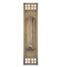 Arts and Crafts Pull Plate, Brass Accents A05-P5351