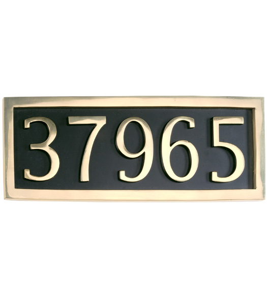 Five Number Address Plate, Brass Accents I08P7550605