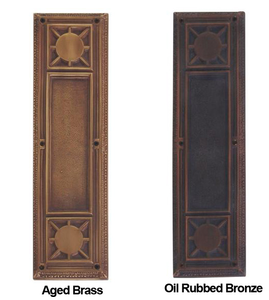 Nantucket Solid Brass Push Plate, Brass Accents A04P7200