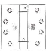 4 x 4  x Square Corners Heavy Duty Spring Hinge, Pair, Bommer LB4310C-400