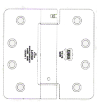 4 x 4 x 1/4 Radius Spring Hinge, Pair, Bommer LB4311-400
