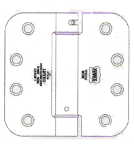 4 x 4 x 5/8 Radius Heavy Duty Spring Hinge, Pair, Bommer LB4312C-400