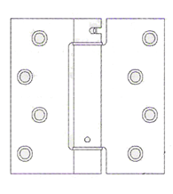 4 x 4 x Square Corners Castlgate Door Spring Hinge, Pair, Bommer LB4362-400