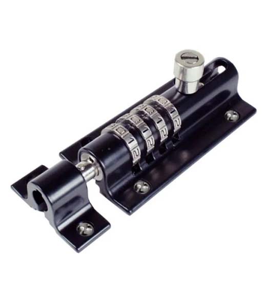 Combination Locking Slide Bolt, CB2000BLK