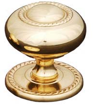 Rope Cabinet Knob with Matching Rose, RK International CK-1213