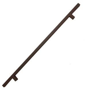 Oil Rubbed Bronze 3 Foot Center to Center Square Door Pull, DWD-SQPULL48-613