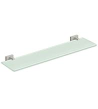 22 Inch Modern Frosted White Glass Shelf, Deltana 55D2015