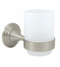 Wall Mounted Frosted White Glass Toothbrush Holder, Deltana 98C2013