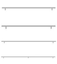 Large Length Stainless Steel Bar Pulls, from 21 inches - 40 inches c.c., Deltana BPxxxxSS-LG