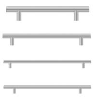 Medium Length Stainless Steel Bar Pulls, from 10 inch - 16 inch c.c., Deltana BPxxxxSS-MD