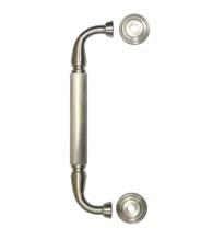 8 Inch Decorative Door Pull With Rosettes, Deltana DP2576