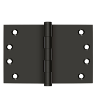 4 x 6 Solid Brass Wide Throw Hinge, Pair, Deltana DSB4060