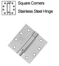 4.5 x 4.5 Brushed Stainless Steel Spring Hinge, Deltana DSH45U32D