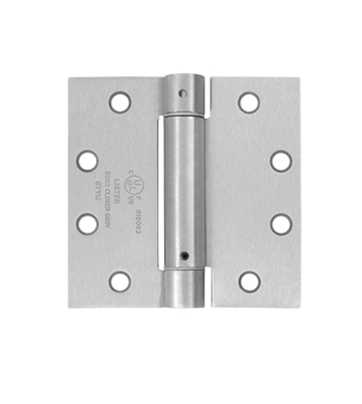 4.5 x 4.5 Brushed Stainless Steel Spring Hinge