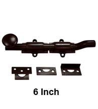 6 Inch Offset Surface Bolt, Deltana FPG610B