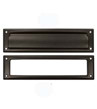 Solid Brass Mail Slot with Trim Bezel, Deltana MS211