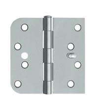 4 x 4 x 5/8 Radius Leaf x Square Corner Residential Stainless Steel Hinge, Deltana SS44058TA32D