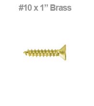 Solid Brass Wood Screw 10 x 1, SCWB1010