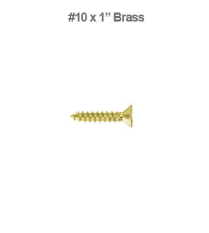 #10 x 1 Brass Wood Screw