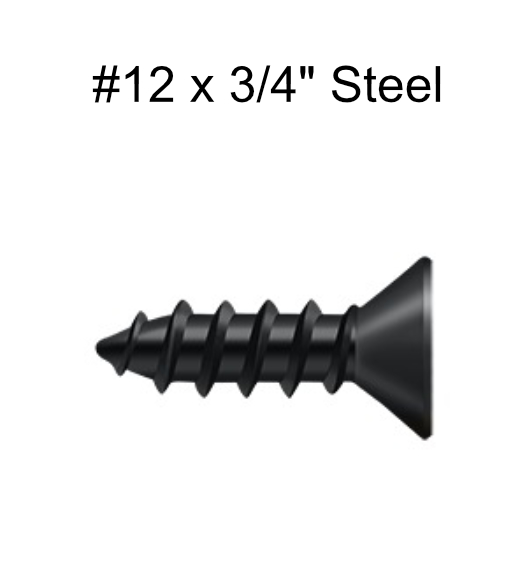 12 x 3/4 Steel Wood Screw Bag of 1000