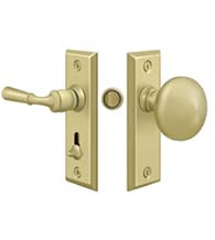 Storm Door Latch Set Solid Brass, Deltana SDLS480