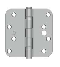4 x 4 x 5/8 Radius Stainless Steel Hinge 2 Ball Bearings, Pair, Deltana SS44R5BU32D-S