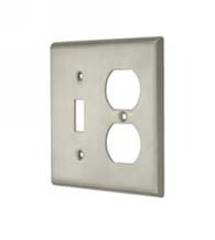 Single Switch and Double Outlet Cover, Deltana SWP4762