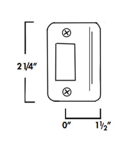 1-1/2 Radius Corner Strike Plate