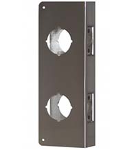 4 Inch Center to Center Double Lock for 2-3/4 Backset Wrap Around Plate, Don-Jo 943-CW