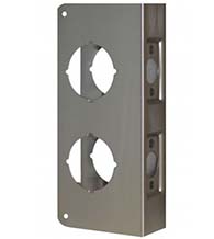 6 Inch Center to Center Double Lock for 2-3/4 Backset Wrap Around Plate, Don-Jo 946-CW