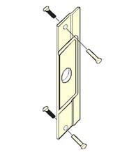 Outswinging Aluminum Entrance Door Latch Guard, Don-Jo AL-211