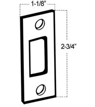 1-1/8 inch x 2-3/4 inch Deadbolt Strike, Don-Jo DS-234