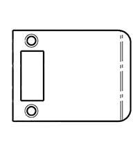 2-3/4 Inch Tall x 3 inch Extended Lip Strike, Don-Jo EL-203