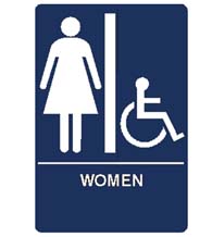 Women's Room Handicap Sign