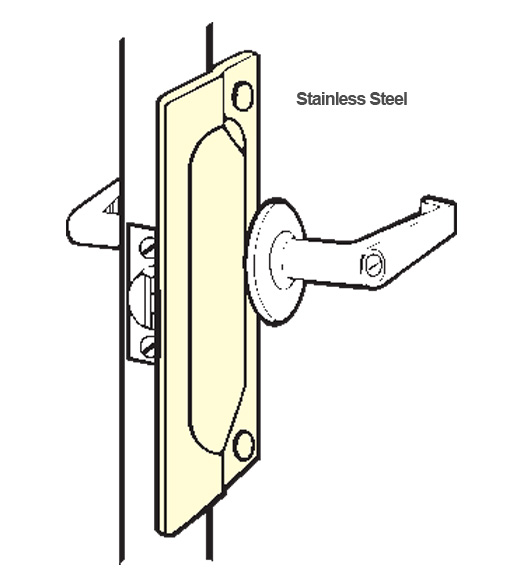 7 Inch Stainless Security Latch Guard Plate, DonJo LP107630