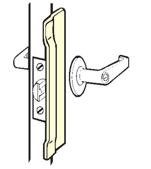 6 Inch Narrow Latch Guard Plate, DonJo NLP206