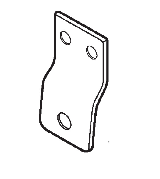 Storefront Door Latch Installation Plate, DonJo TB215