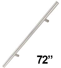 6 Foot Contemporary Stainless Steel Door Pull