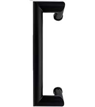 12 Inch Matte Black Revena Offset Door Pull