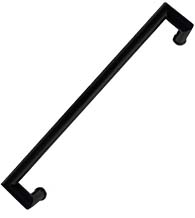 24 Inch Matte Black Revena Offset Door Pull