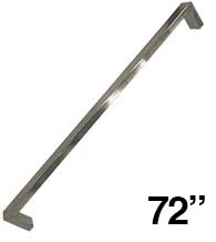 Rodas 72 Inch Door Pull in Brushed Stainless Steel