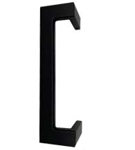 8 Inch Offset Door Pull in Matte Black