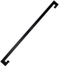 36 Inch Offset Door Pull in Matte Black